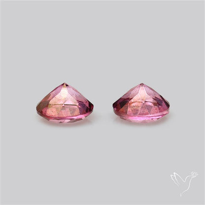 Faceted Pink Topaz Pair