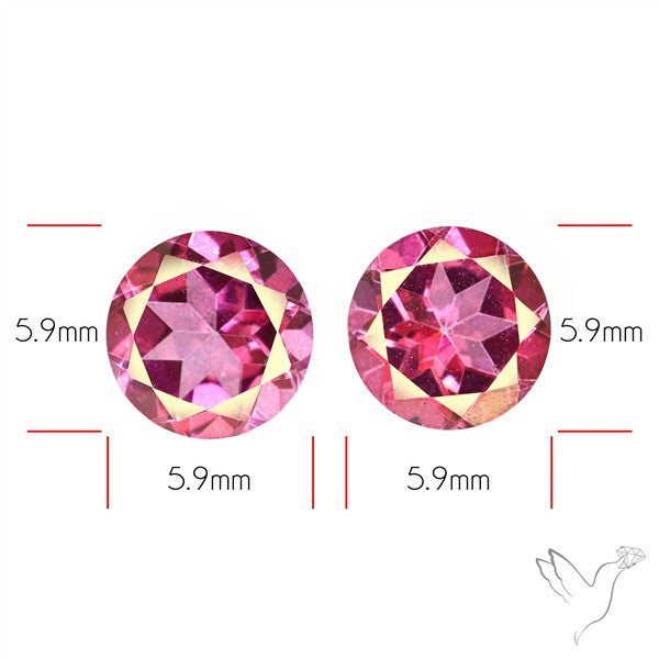 Faceted Pink Topaz Pair