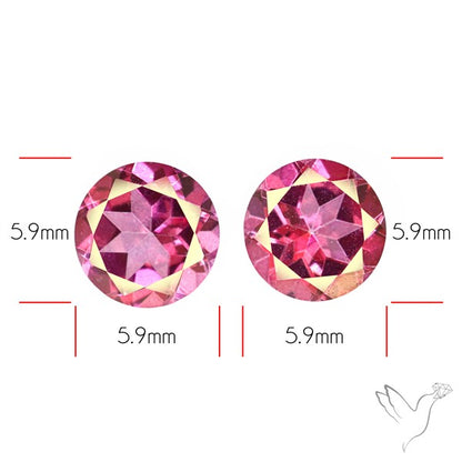 Faceted Pink Topaz Pair