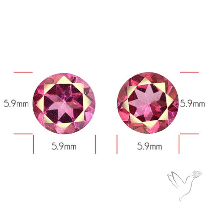 Faceted Pink Topaz Pair