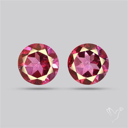 Faceted Pink Topaz Pair