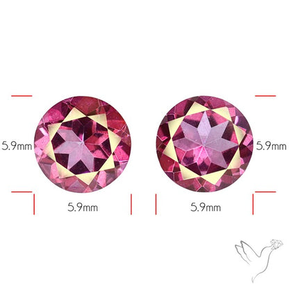 Faceted Pink Topaz Pair