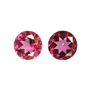 Faceted Pink Topaz Pair