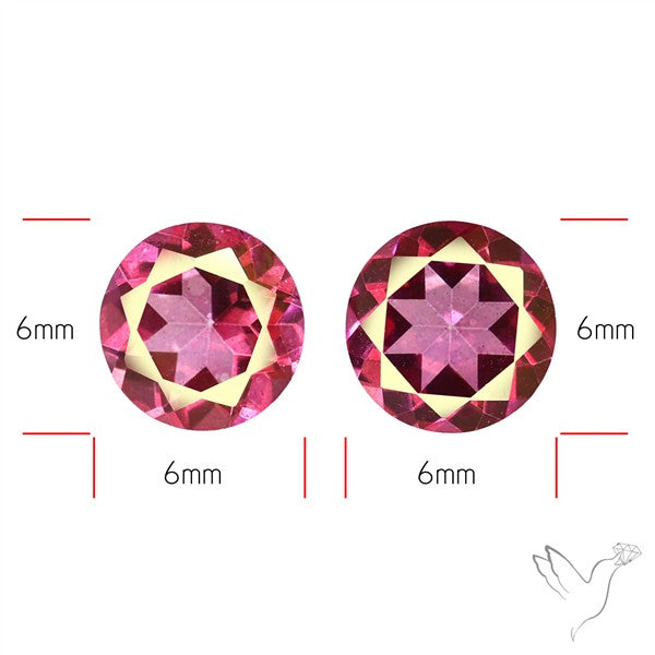 Faceted Pink Topaz Pair