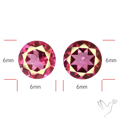 Faceted Pink Topaz Pair