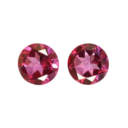 Faceted Pink Topaz Pair