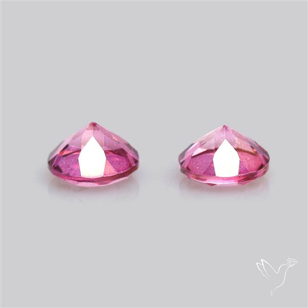 Faceted Pink Topaz Pair