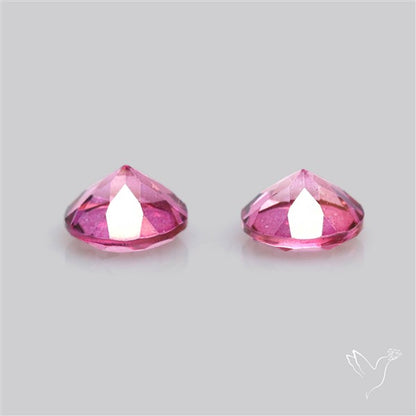 Faceted Pink Topaz Pair