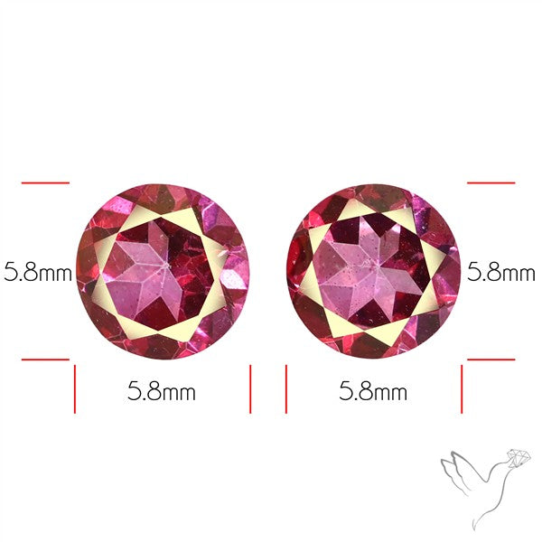 Faceted Pink Topaz Pair