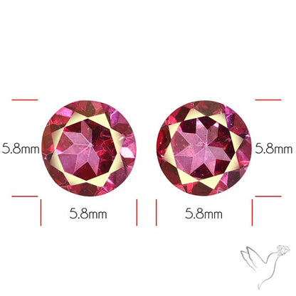 Faceted Pink Topaz Pair