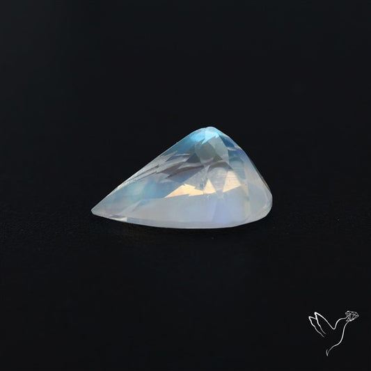 AAA Indian Rainbow Moonstone Faceted Fine Gemstone High Grade