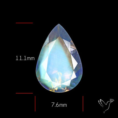 AAA Indian Rainbow Moonstone Faceted Fine Gemstone High Grade