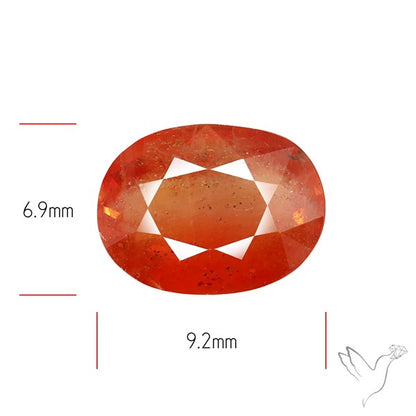 Faceted Orange Multi Sapphire Fine Gemstone