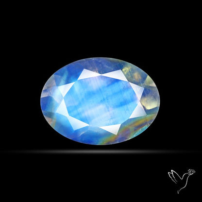 Indian Rainbow Moonstone Faceted Fine Gemstone High Grade