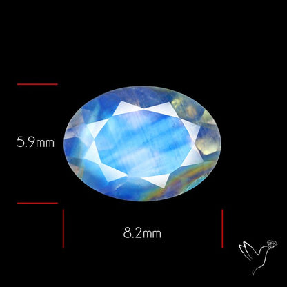 Indian Rainbow Moonstone Faceted Fine Gemstone High Grade