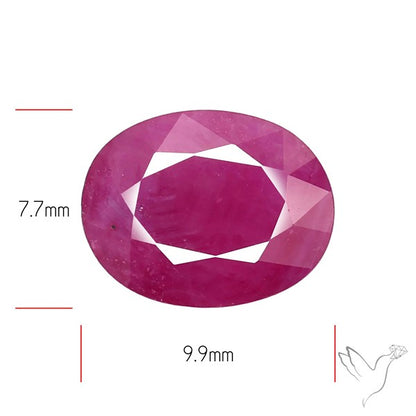 Faceted Indian Ruby Fine Gemstone