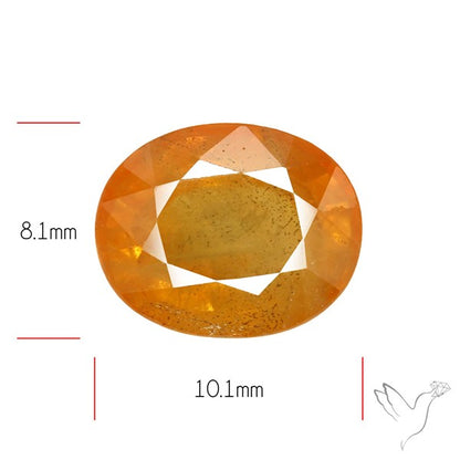 Faceted Orange Multi Sapphire Fine Gemstone