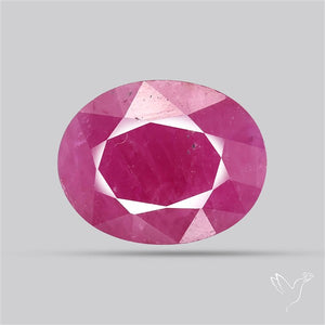 Faceted Indian Ruby Fine Gemstone
