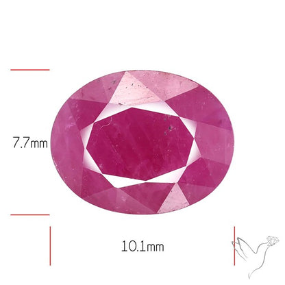 Faceted Indian Ruby Fine Gemstone