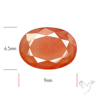 Faceted Orange Multi Sapphire Fine Gemstone