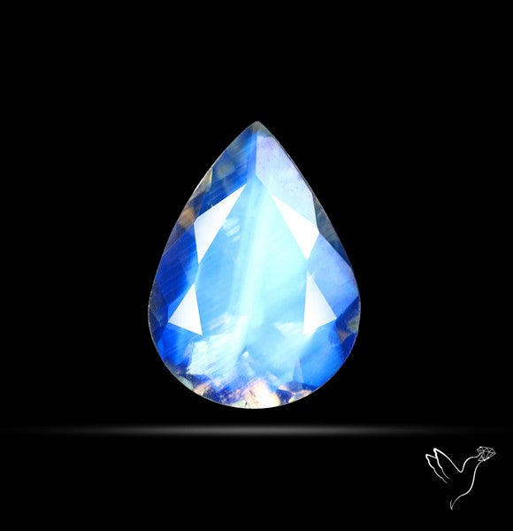 Indian Rainbow Moonstone Faceted Fine Gemstone High Grade