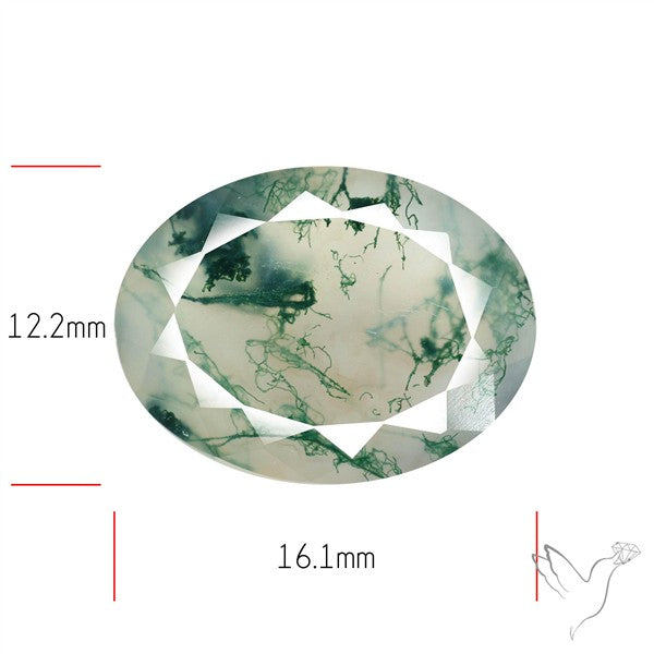 Faceted Moss Agate