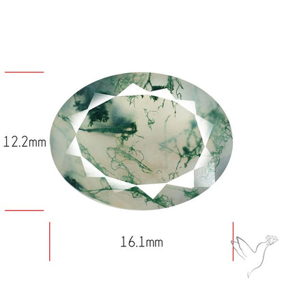 Faceted Moss Agate