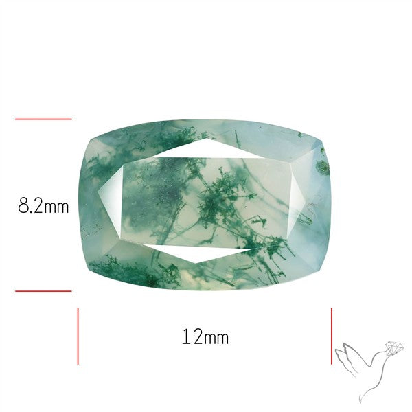 Faceted Moss Agate