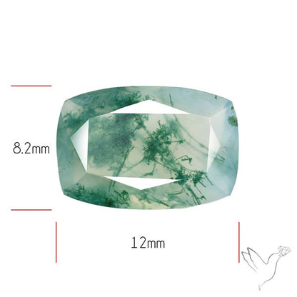 Faceted Moss Agate