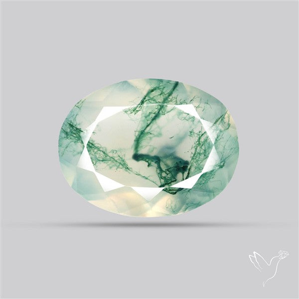 Faceted Moss Agate