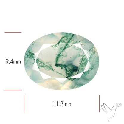 Faceted Moss Agate