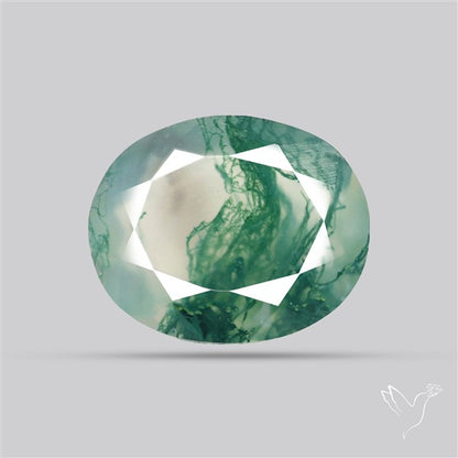 Faceted Moss Agate