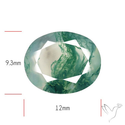 Faceted Moss Agate