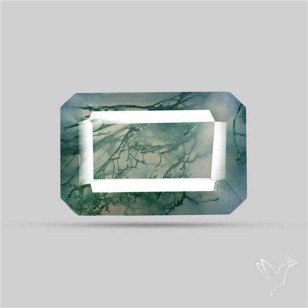 Faceted Moss Agate