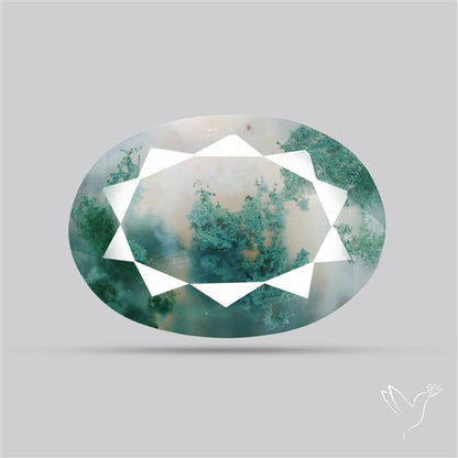 Faceted Moss Agate