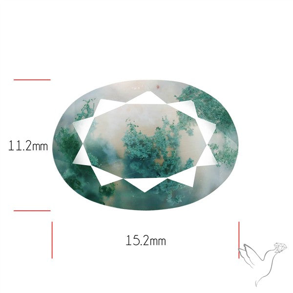 Faceted Moss Agate