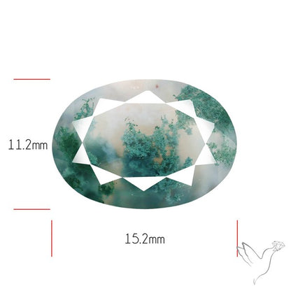 Faceted Moss Agate