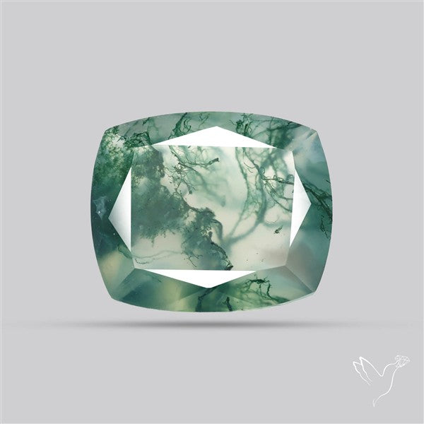 Faceted Moss Agate