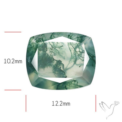 Faceted Moss Agate