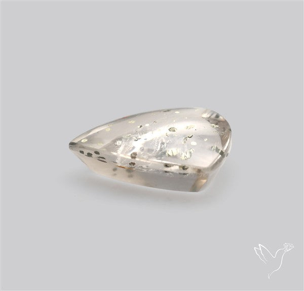 Rare Pyrite Included Quartz Cabochon