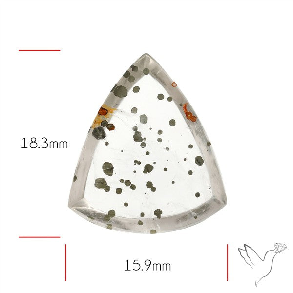 Rare Pyrite Included Quartz Cabochon