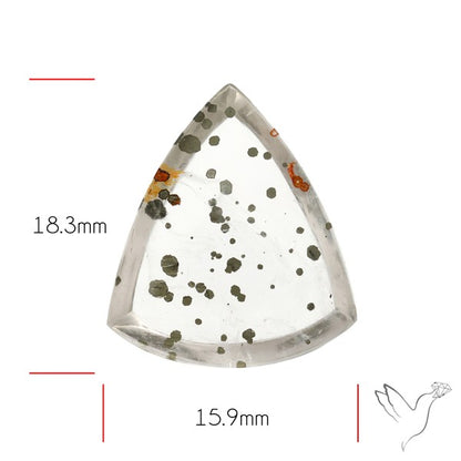Rare Pyrite Included Quartz Cabochon