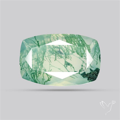 Faceted Moss Agate