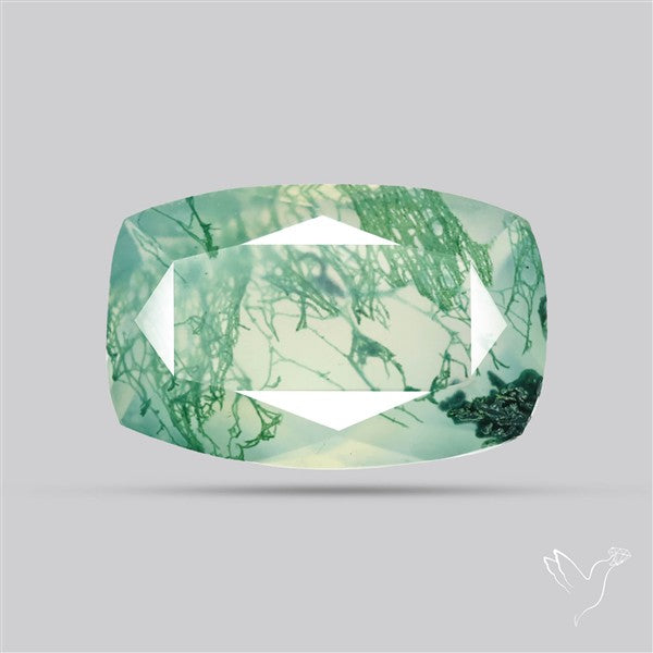 Faceted Moss Agate