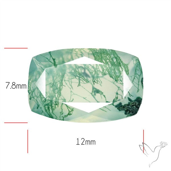 Faceted Moss Agate