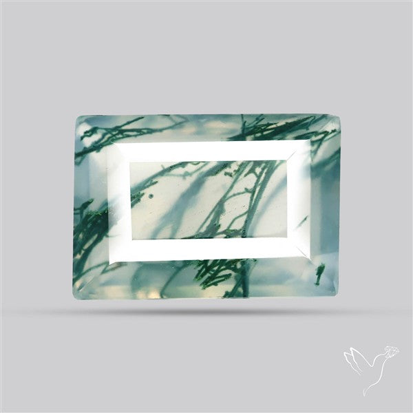 Faceted Moss Agate