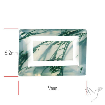Faceted Moss Agate