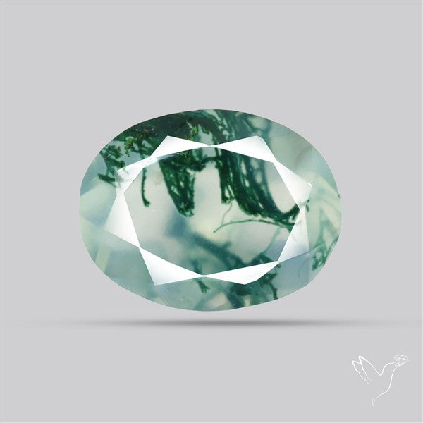 Faceted Moss Agate