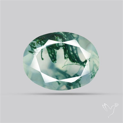 Faceted Moss Agate
