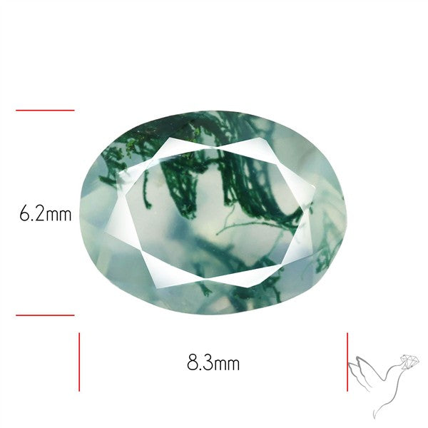 Faceted Moss Agate